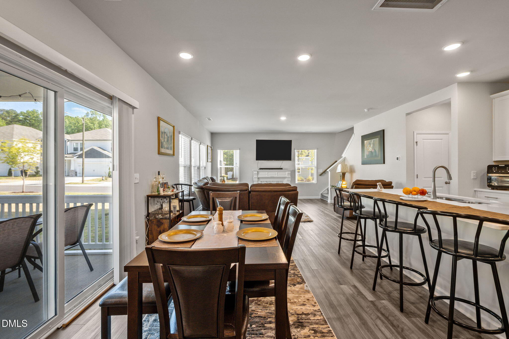 3000 Farndale Trace Durham, NC 27712 - Photo 11 of 36 a view of a dining room with furniture window and outside view