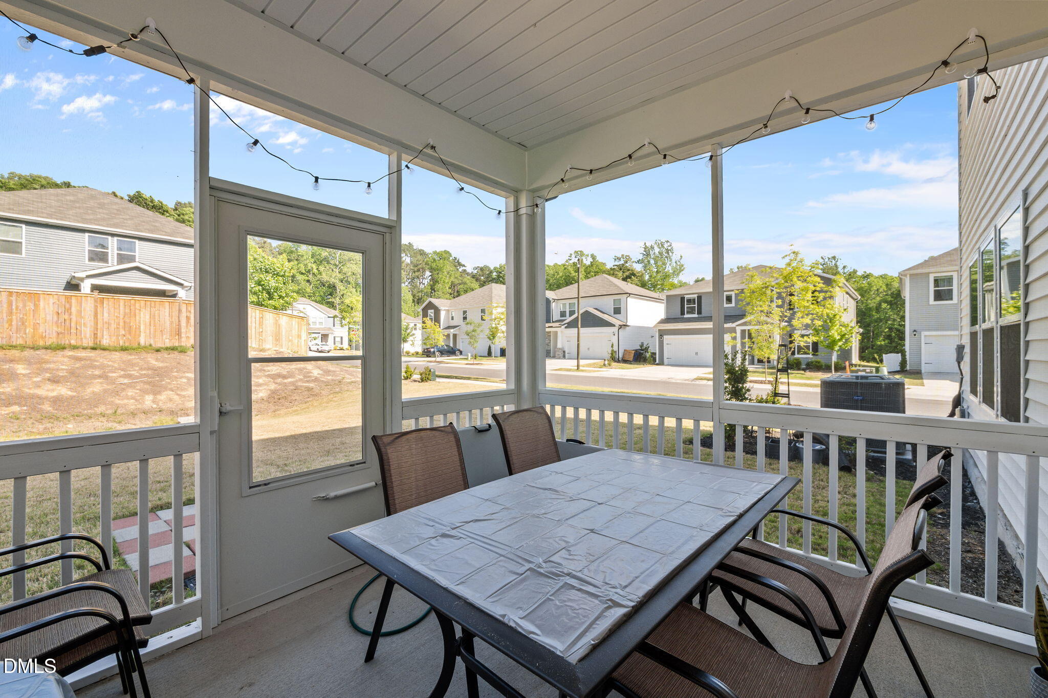 3000 Farndale Trace Durham, NC 27712 - Photo 25 of 36 a view of a dining room with furniture window and outside view