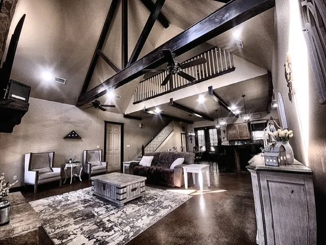 a room with lots of gym equipment