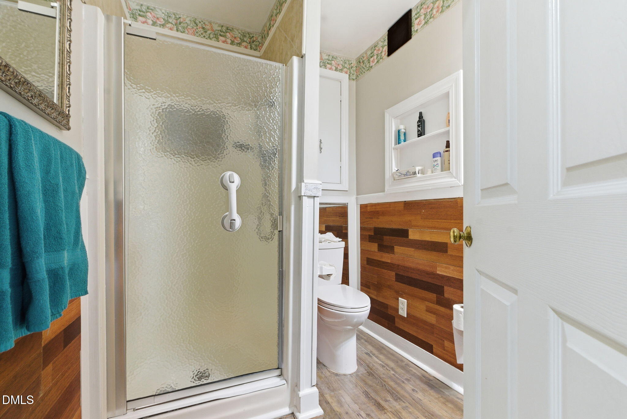 5210 Moncure Pittsboro Road Moncure, NC 27559 - Photo 55 of 58 a bathroom with a shower and toilet
