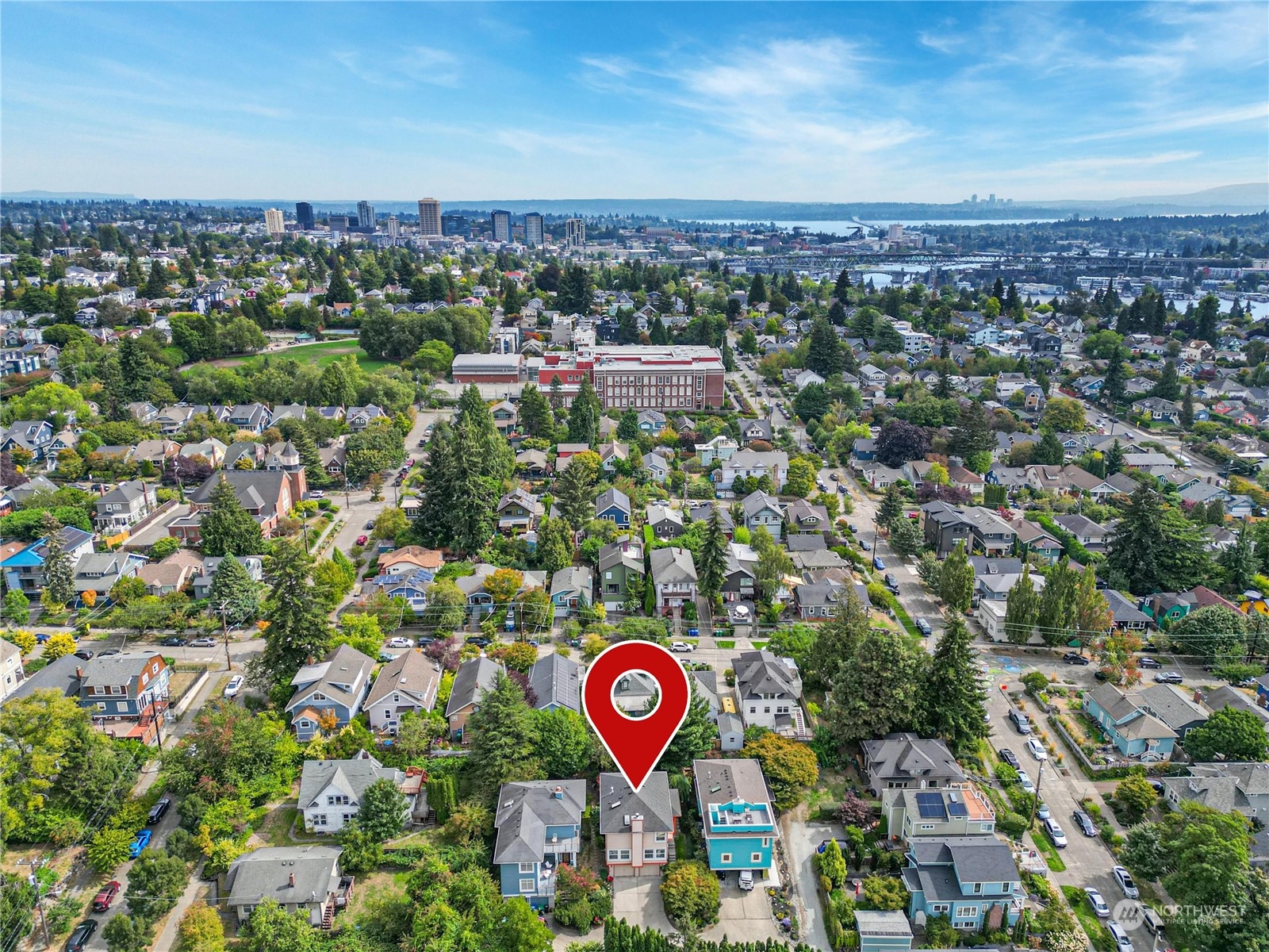 1310 North 41st Street, Unit B Seattle, WA 98103 - Photo 37 of 40 an aerial view of city and outdoor space
