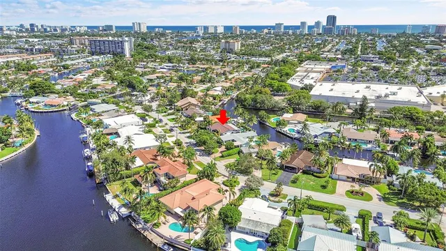 an aerial view of residential building