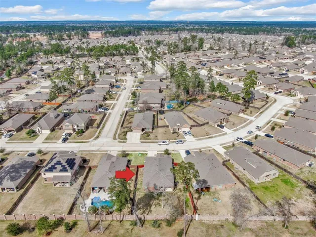 an aerial view of a city