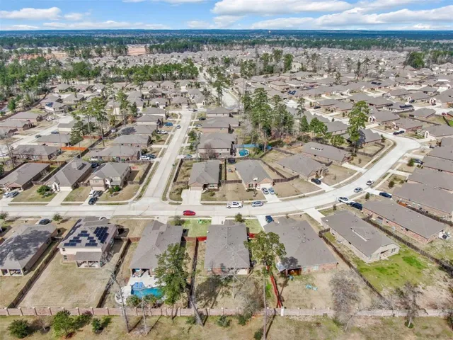 an aerial view of a city