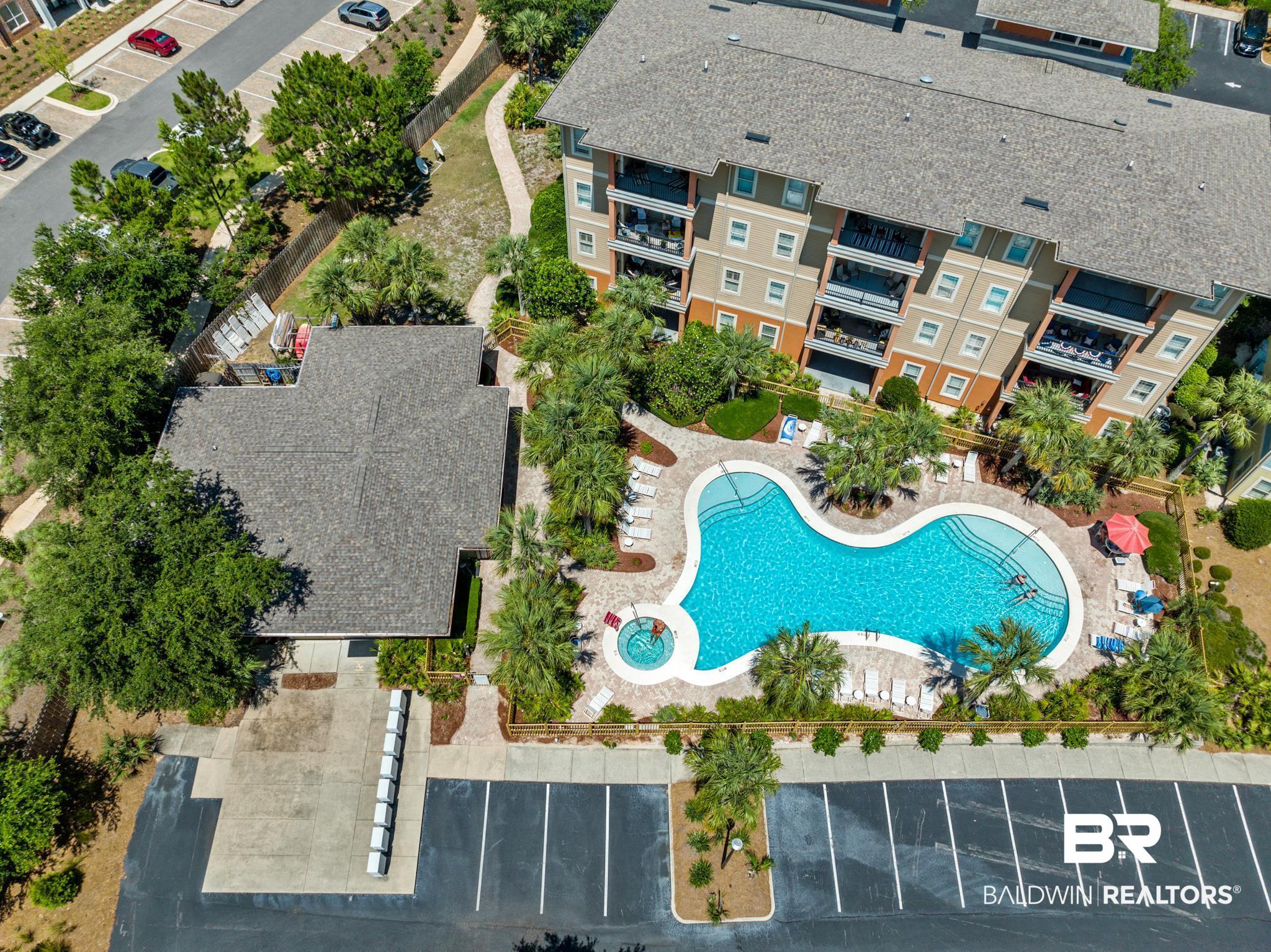 1430 Regency Road, Unit D204 Gulf Shores, AL 36542 - Photo 17 of 23 Aerial of pool