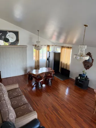 a balcony with a bench