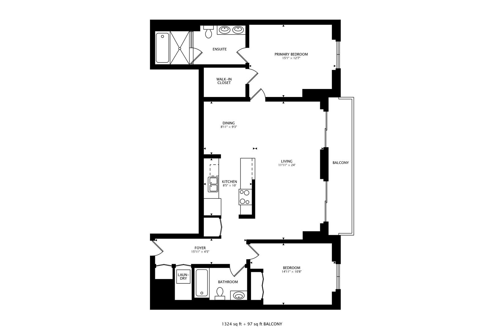 635 North Dearborn Street, Unit 2104 Chicago, IL 60654 - Photo 29 of 29 a picture of floor plan