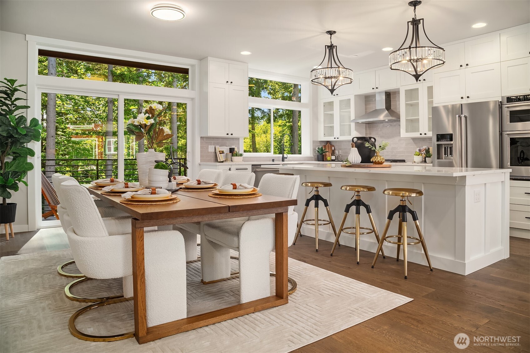 19722 Filbert Drive, Unit 9 Bothell, WA 98012 - Photo 11 of 35 a view of a dining room with furniture window and outside view