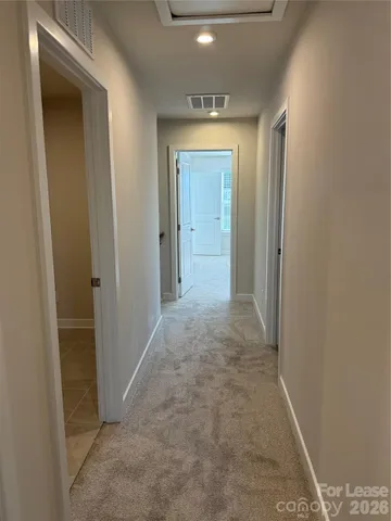 a view of a room with a window