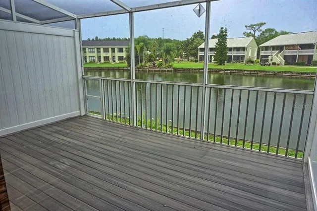 a view of a balcony with an outdoor space