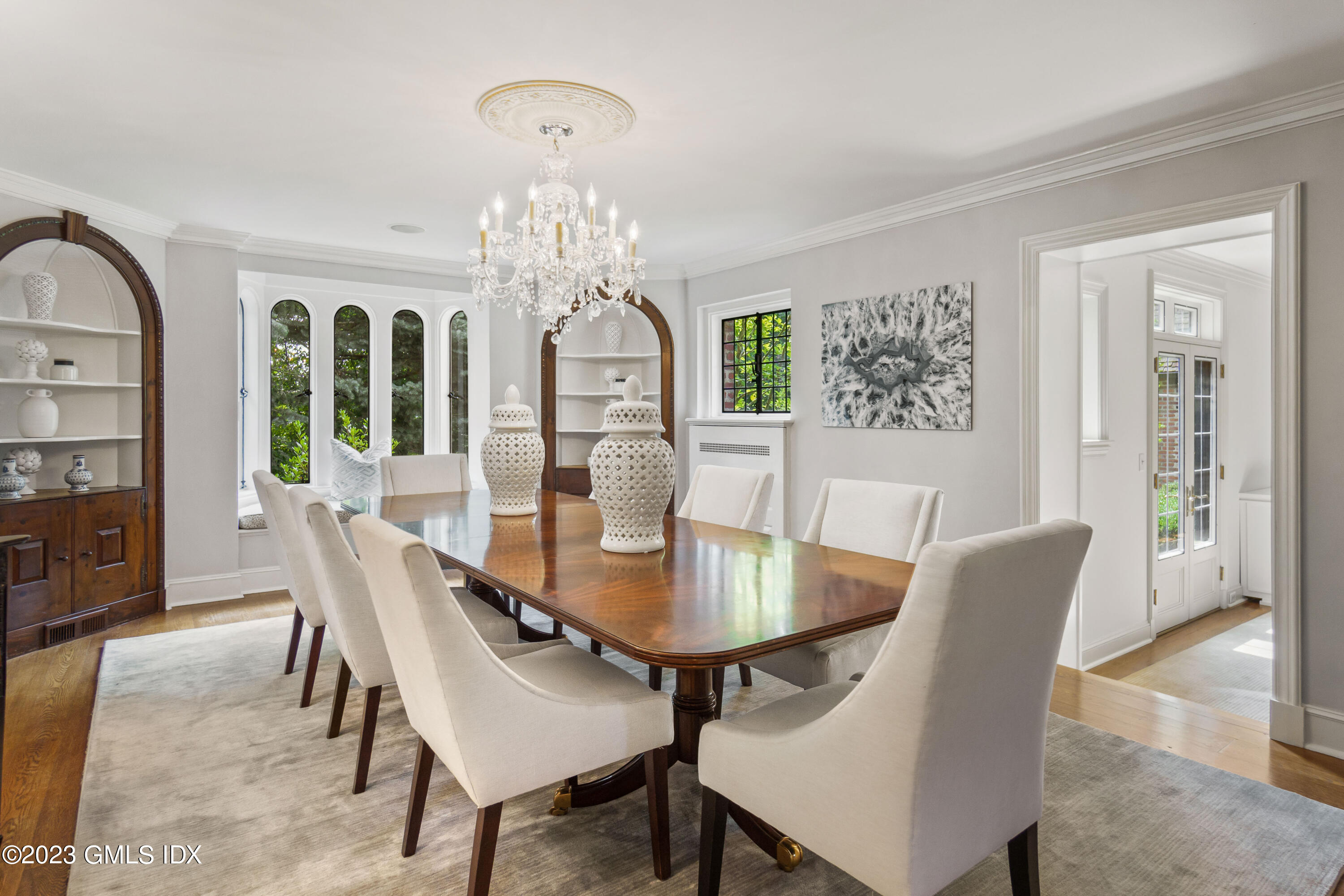 33 Midwood Road Greenwich, CT 06830 - Photo 6 of 22 a view of a dining room with furniture window and outside view