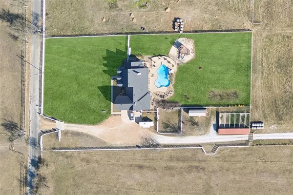 a view of swimming pool with an ocean view