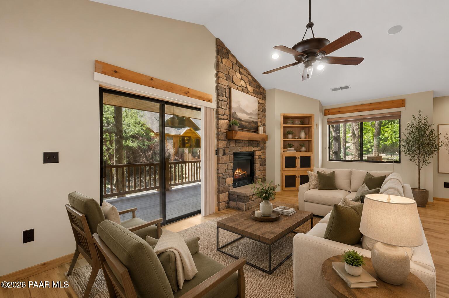 5140 East Charcoal Kiln Road Prescott, AZ 86303 - Photo 124 of 140 a living room with furniture and a large window