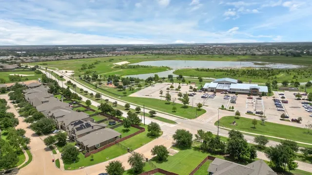 an aerial view of multiple house