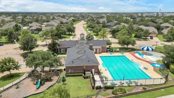 an aerial view of multiple house