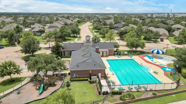 an aerial view of multiple house