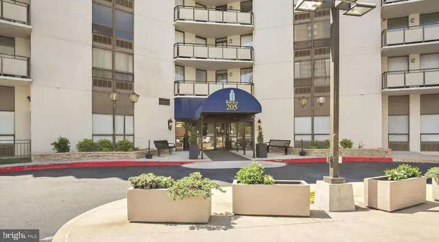 a front view of a building