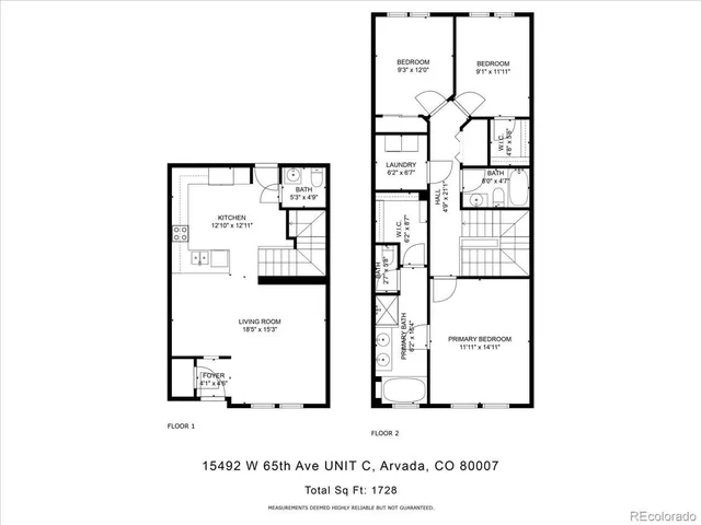 $541,500 | 15492 West 65th Avenue, Unit C, Arvada, CO 80007