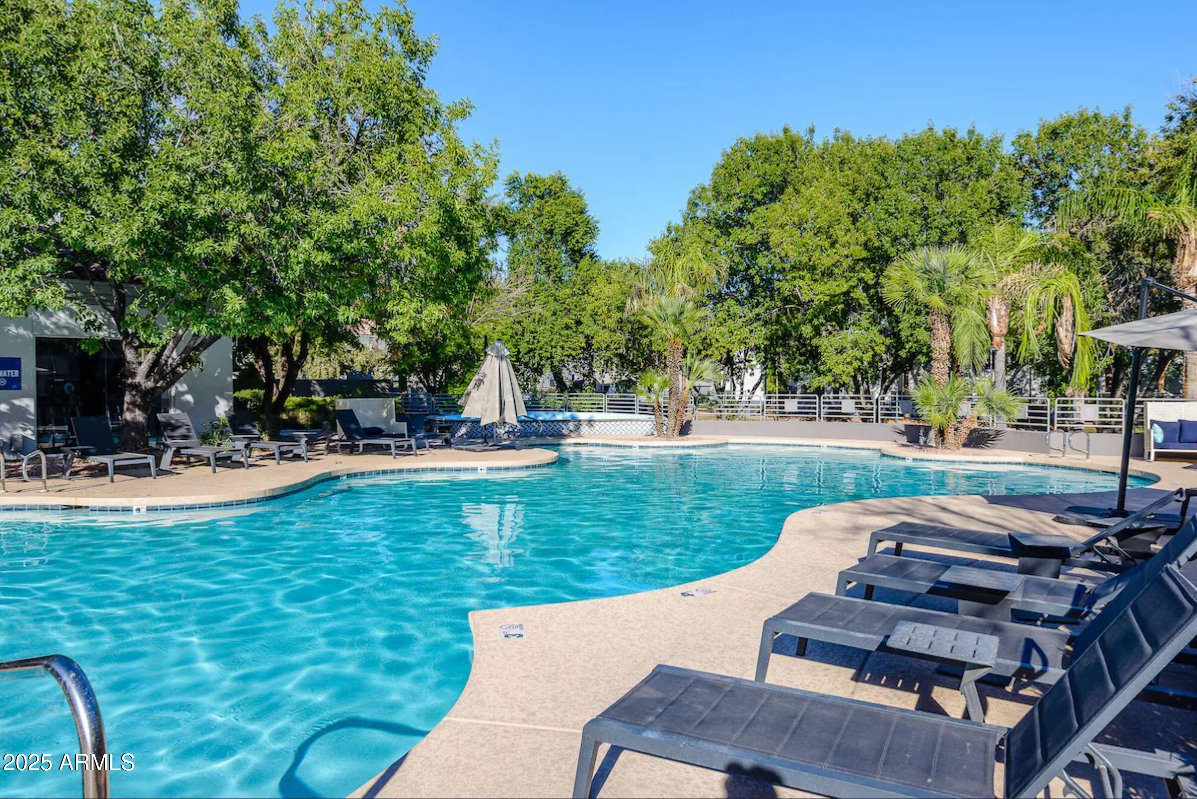 600 West Grove Parkway Tempe, AZ 85283 - Photo 21 of 23 a view of a swimming pool and lounge chairs in back yard