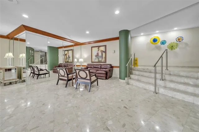 a city view with tall buildings