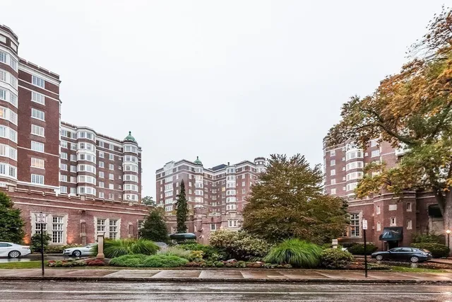 a view of a city with tall buildings