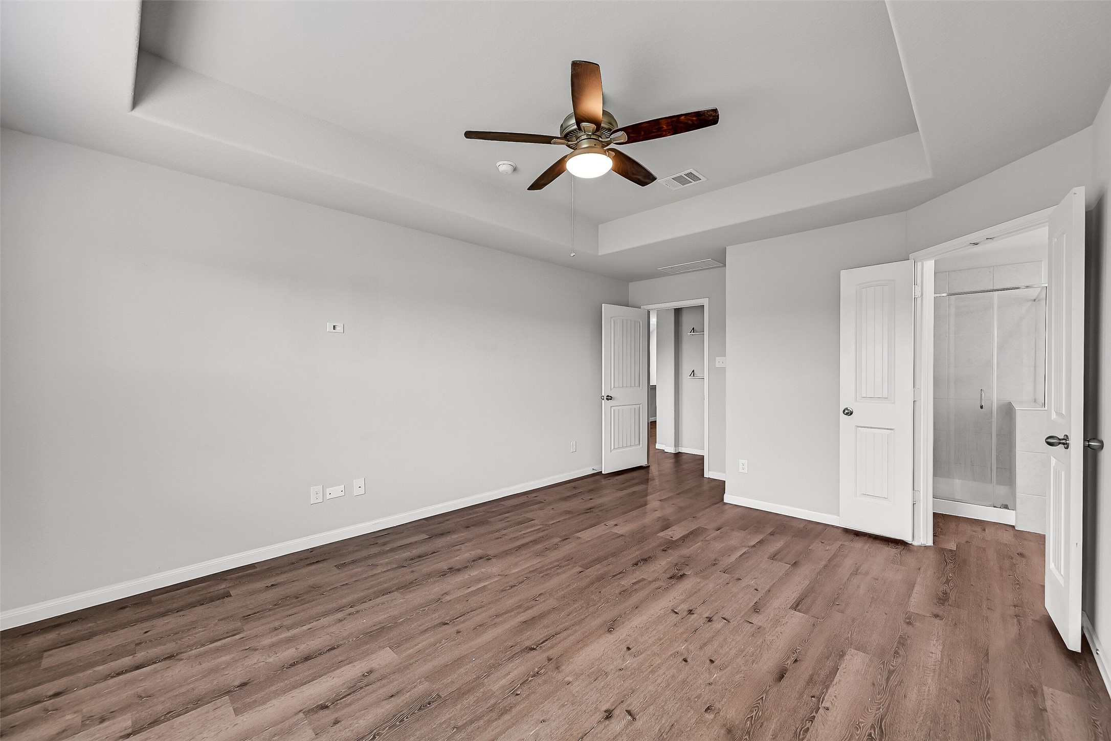 5407 James Michael Drive Rosharon, TX 77583 - Photo 14 of 32 a view of empty room with wooden floor