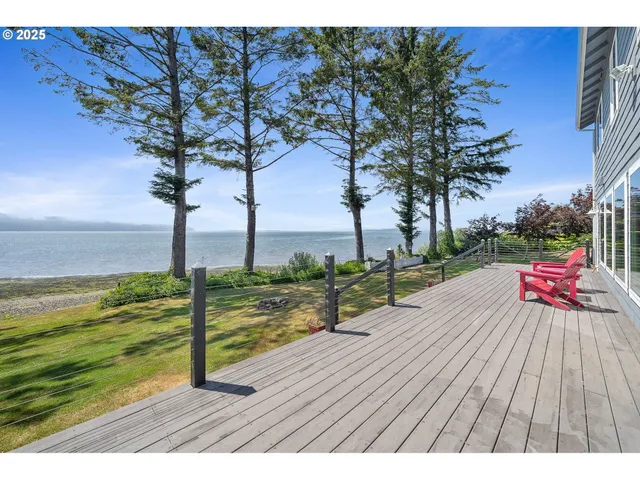 a view of a yard with an outdoor space