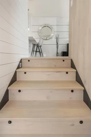 a bathroom with a bathtub and shower