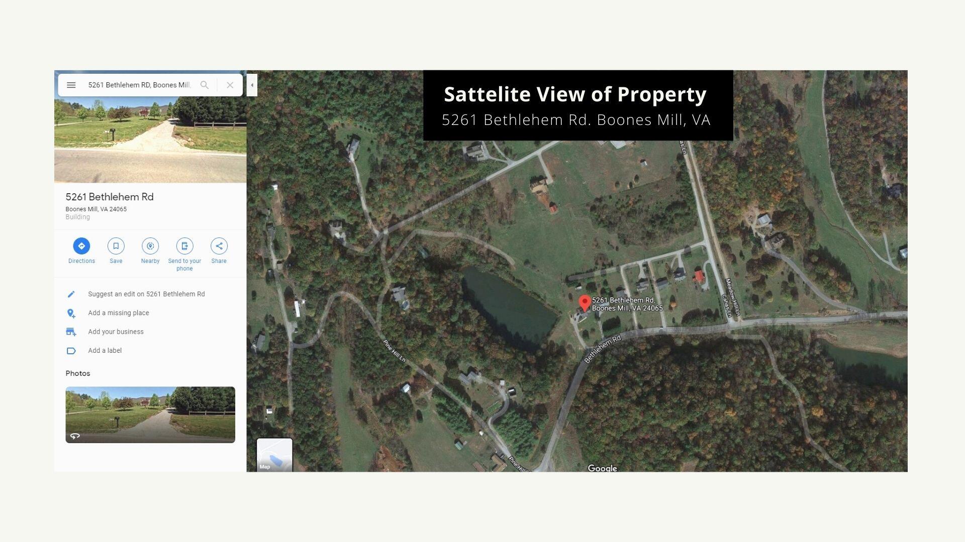 5261 Bethlehem Road Boones Mill, VA 24065 - Photo 8 of 47 5261-Bethlehem-Rd _ Sattelite 2