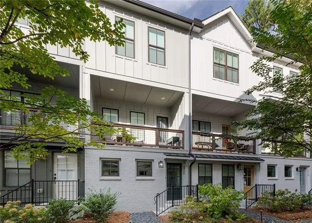 a front view of a multi story residential apartment building