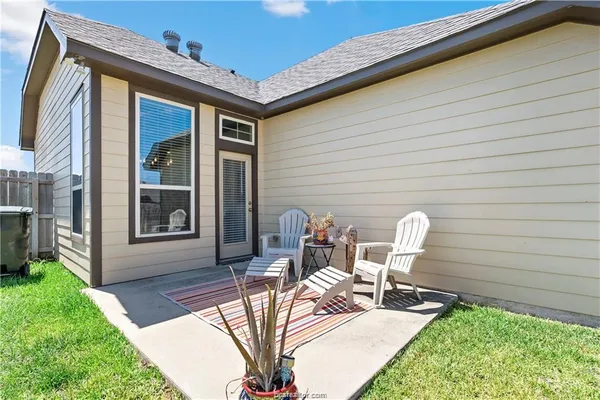 a house view with a seating space