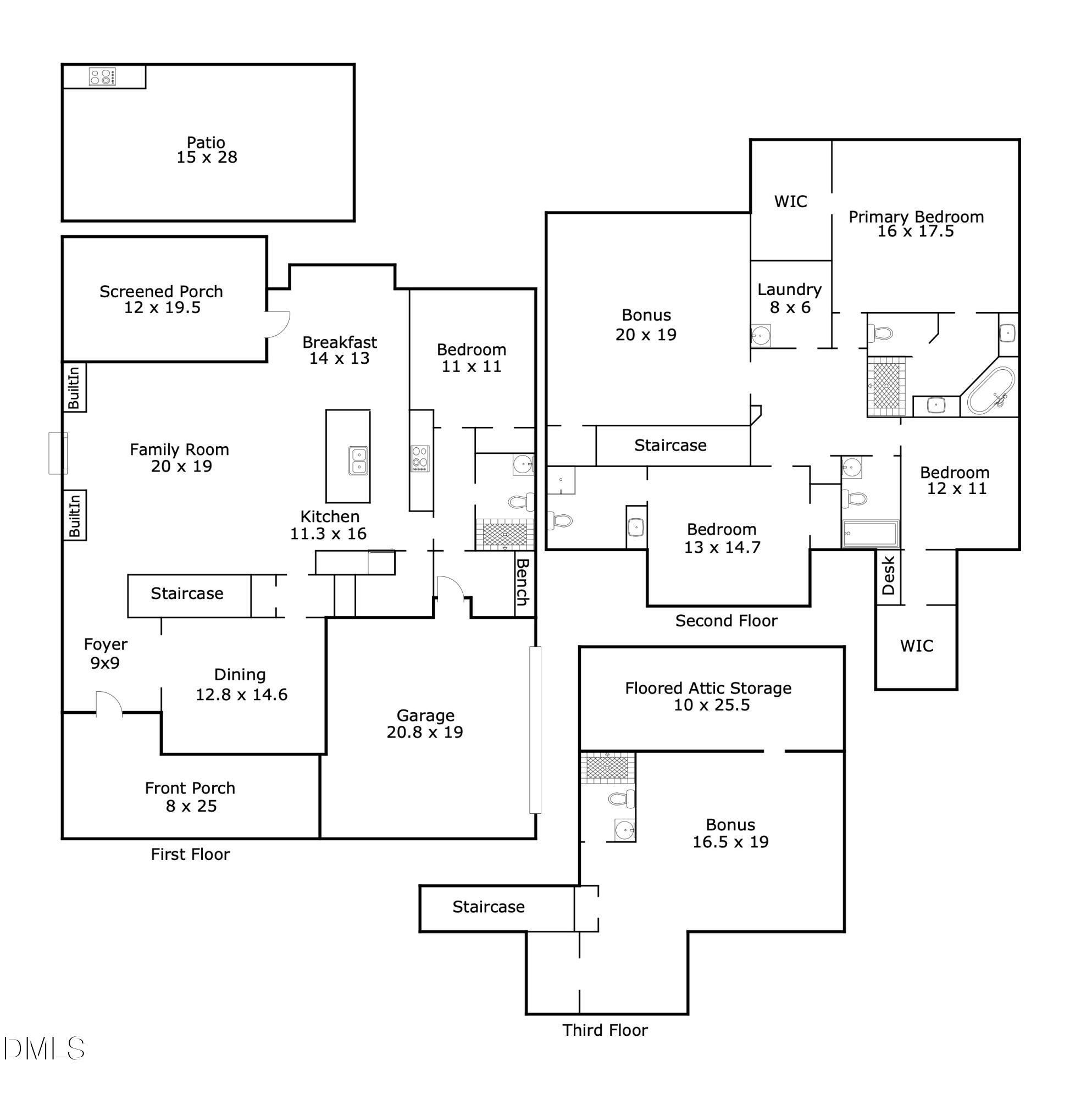 7125 Talton Ridge Drive Cary, NC 27519 - Photo 50 of 50 Floor Plan