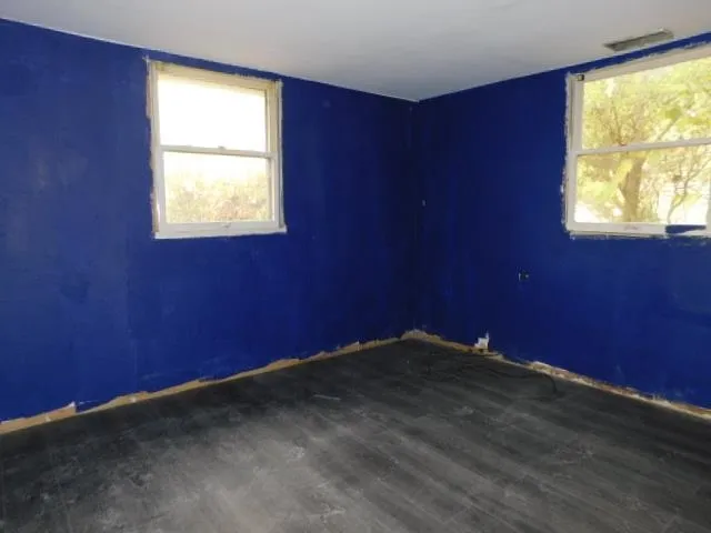 an empty room with a window