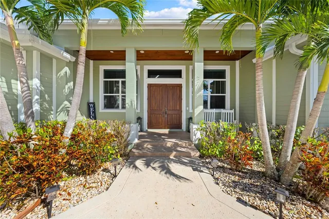 a view of front door of house
