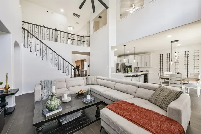 a front view of house with yard patio and green space
