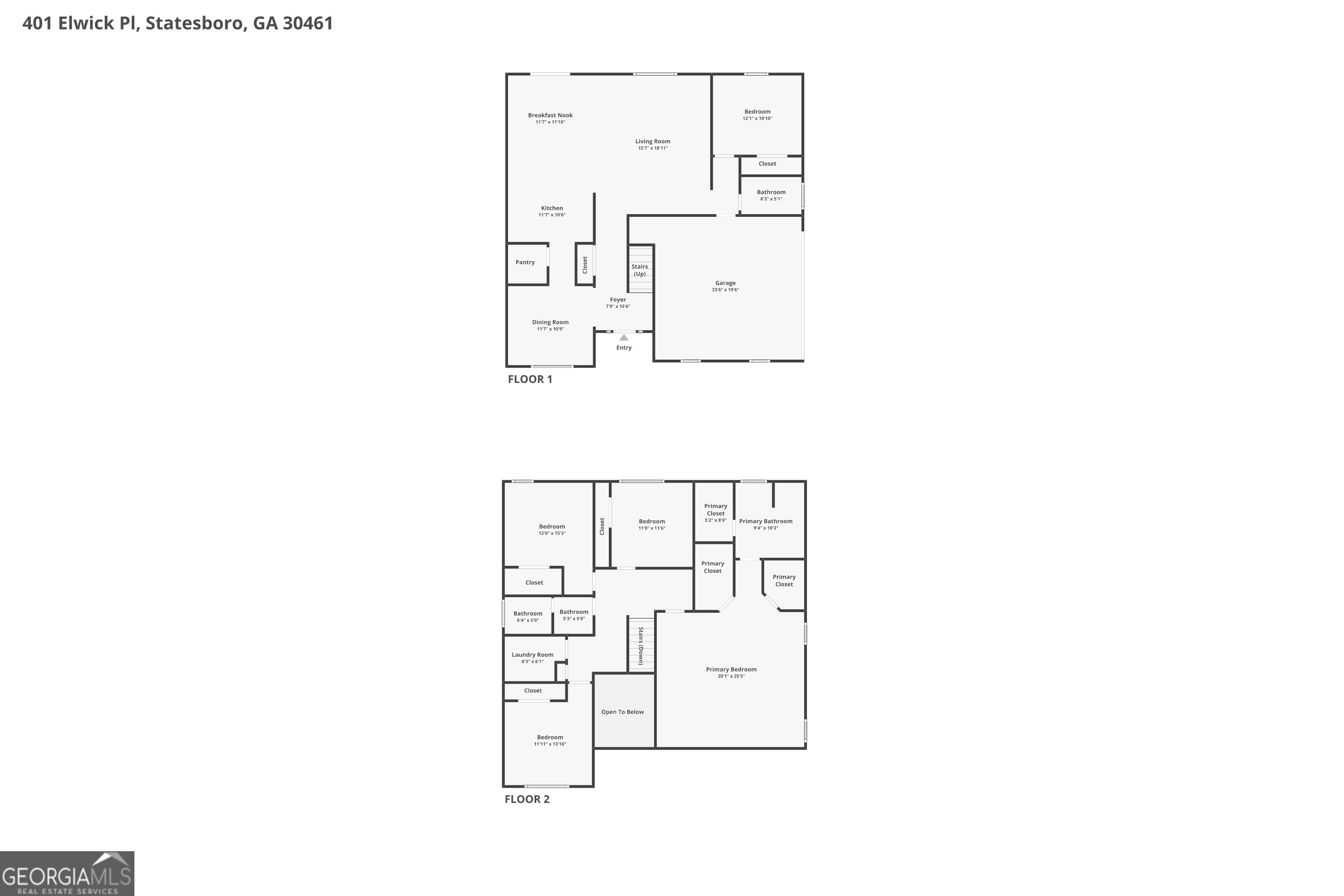 401 Elwick Place Statesboro, GA 30461 - Photo 34 of 36 a picture of a floor plan