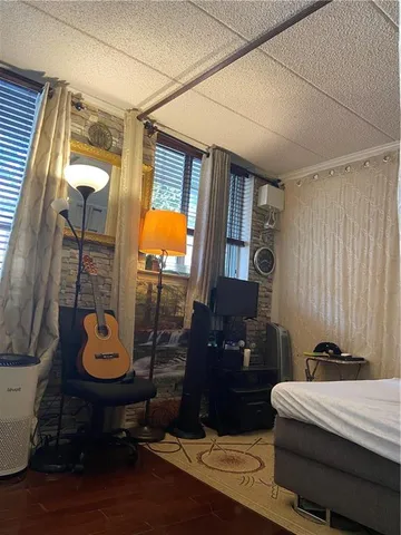 a room with gym equipment