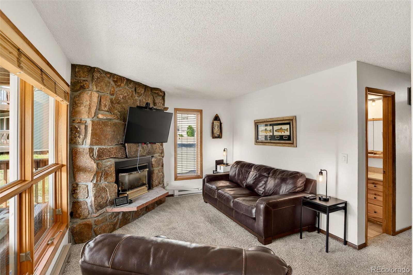 300 Sterling Way, Unit 2 Fraser, CO 80442 - Photo 14 of 28 a living room with furniture and a flat screen tv