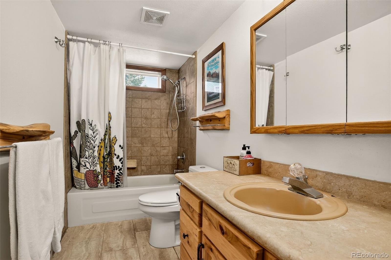 300 Sterling Way, Unit 2 Fraser, CO 80442 - Photo 15 of 28 a bathroom with a sink a toilet and shower curtain