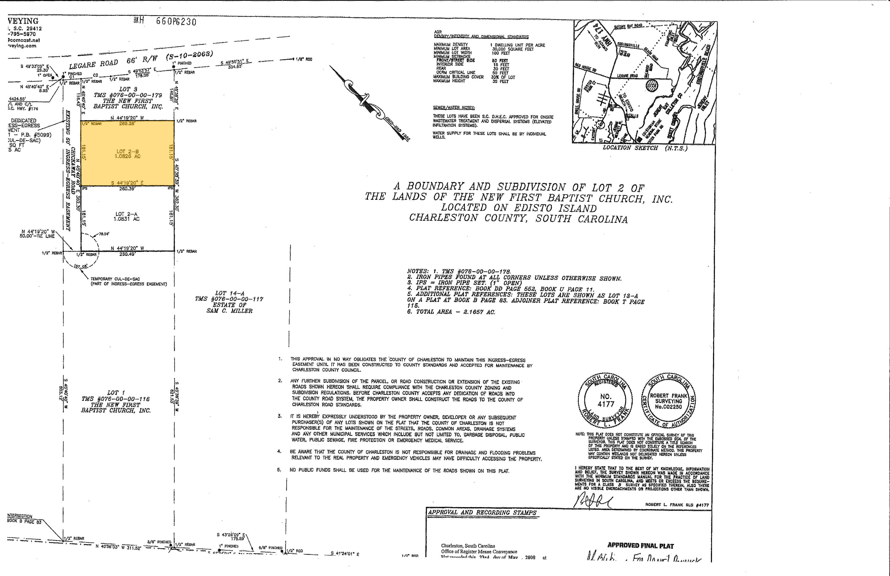7628 Chickaway Road Edisto Island, SC 29438 - Photo 3 of 4 Plat Orange