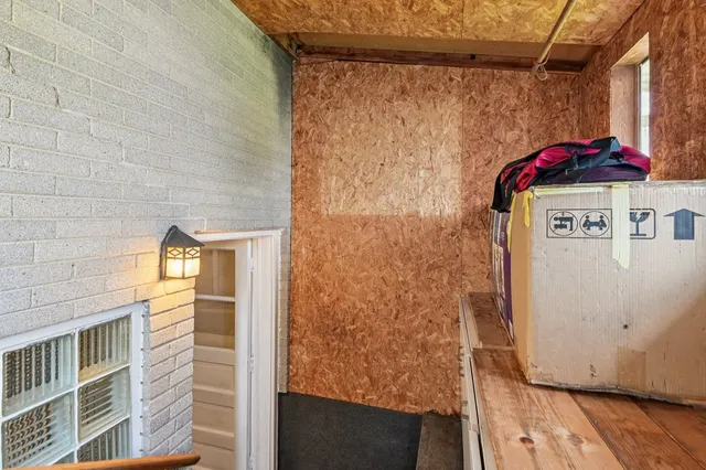 a view of storage and utility room