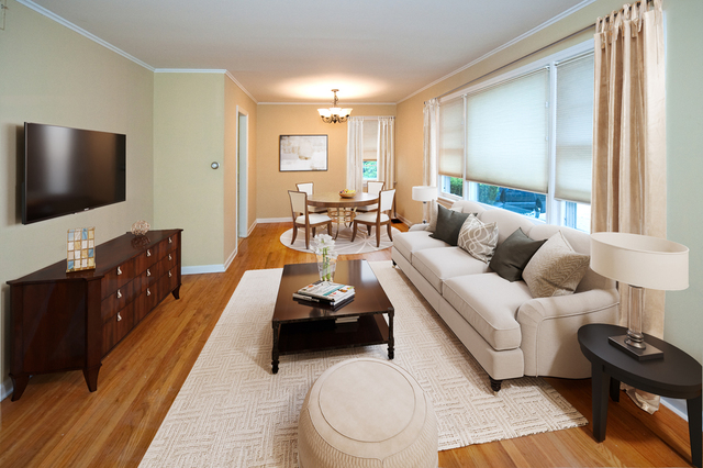 231 East Harrison Road Lombard, IL 60148 - Photo 5 of 16 a living room with furniture and a flat screen tv