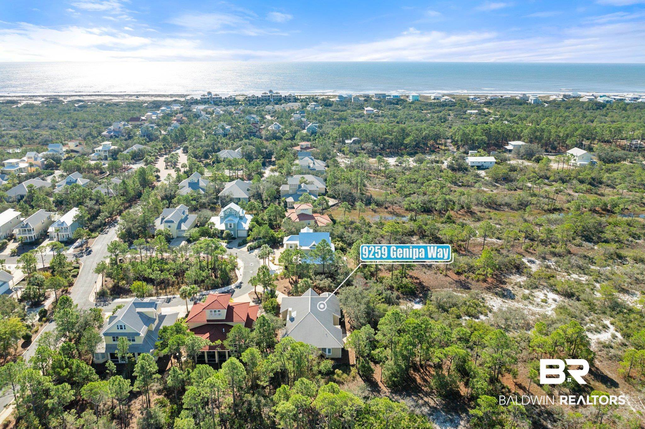 9259 Genipa Way Gulf Shores, AL 36542 - Photo 72 of 72 Aerial view with a water view