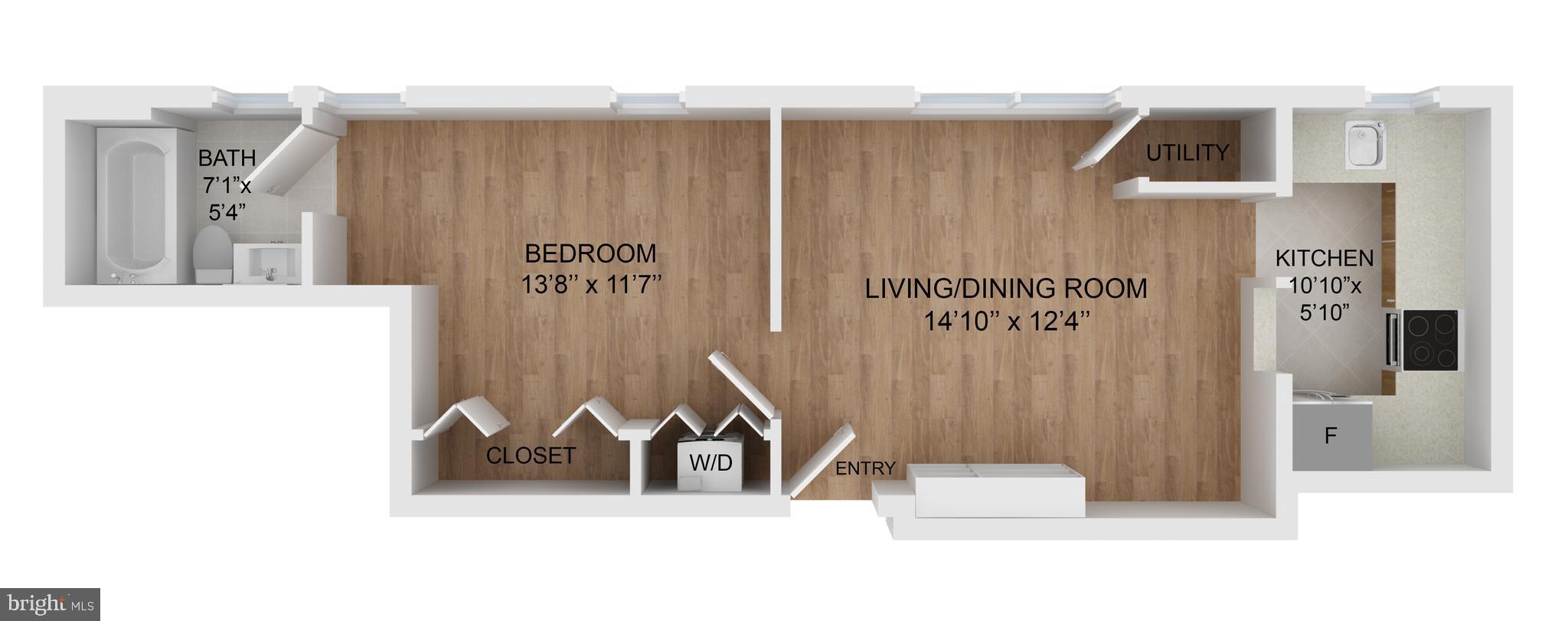 1661 Park Road Northwest, Unit 302 Washington, DC 20010 - Photo 20 of 20 Floorplan