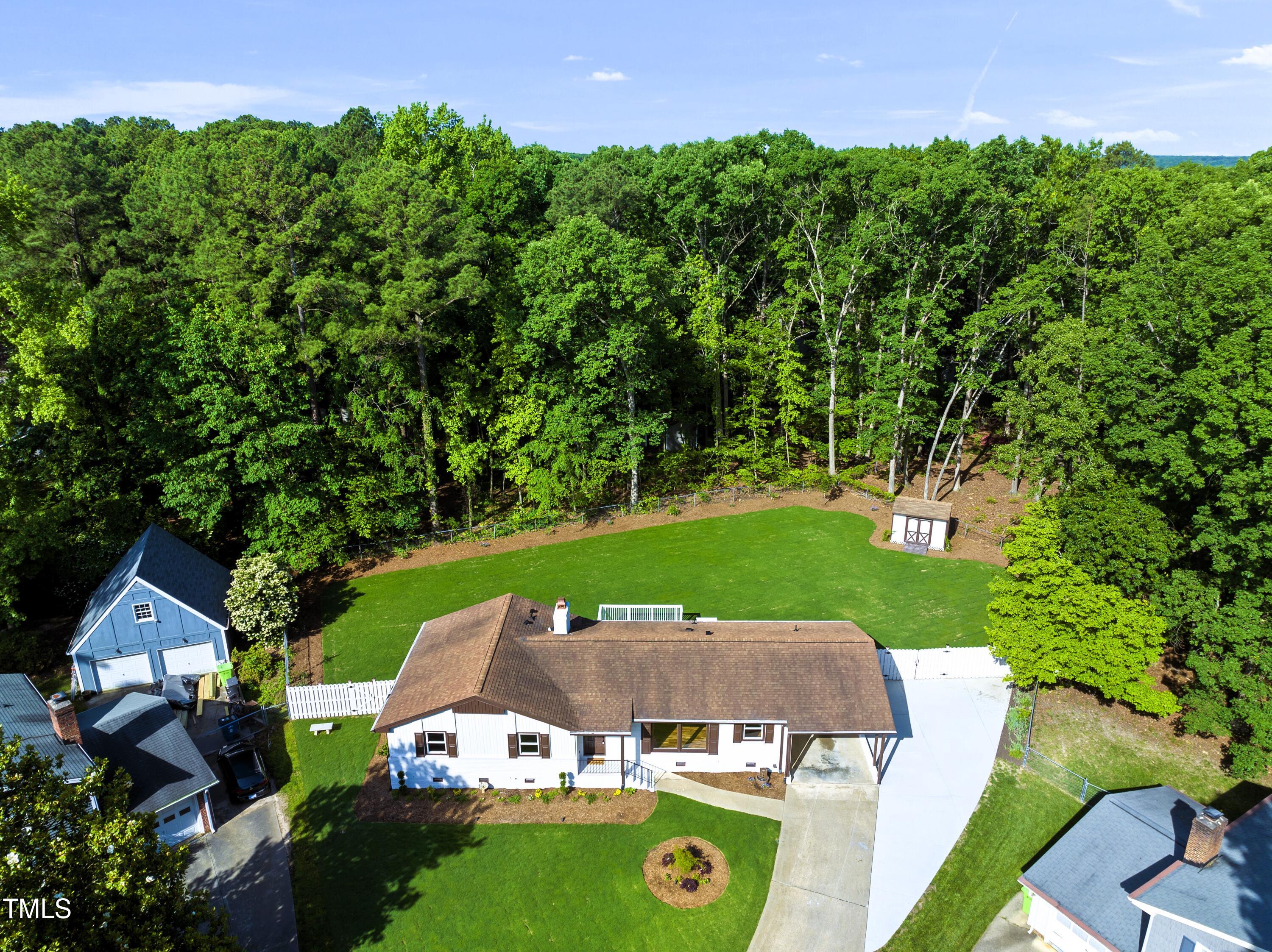 701 Sandy Ridge Court Raleigh, NC 27615 - Photo 3 of 53 Aerial Photo of House and Yard