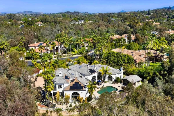 an aerial view of multiple house