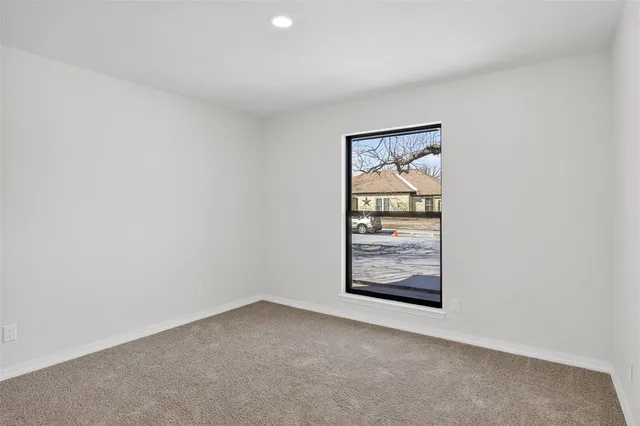 an empty room with closet