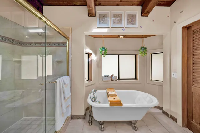 a outdoor living space with patio furniture and potted plants