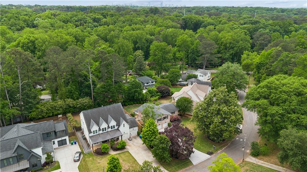 1493 Runnymeade Road Northeast Brookhaven, GA 30319 - Photo 40 of 40 an aerial view of a house with outdoor space and street view