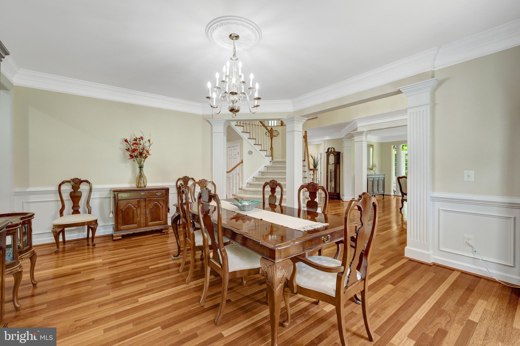 13650 Independence Ridge Nokesville, VA 20181 - Photo 6 of 98 Spacious Dining Room with Chair Railing & Moldings